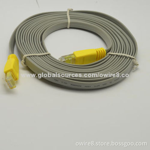 Flat patch cord cat6 with PVC jacket, 2m passed fluke test